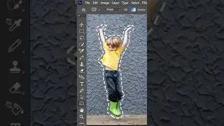 😱STOP Trying So Hard! Dashed Outline in #shorts #photoshop