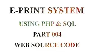 Online E-Print System Using PHP  & SQL | Bootstrap & Jquery in Urdu Part 004