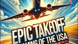 Epic Airplane Takeoff: Soaring into the Sky at Lightning Speed Dreaming of Flying to the USA One Day