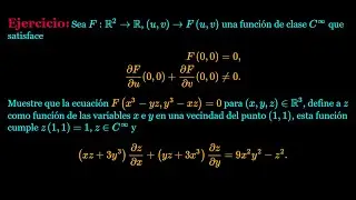 Ejercicio teorema de la función implícita (ejercicio 1)