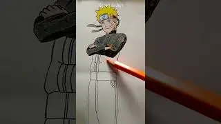 3D Naruto drawing |Soren's Art #naruto #narutoshippuden #anime #drawing #sjram