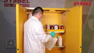 Flammable Liquid Safety Storage Cabinet with Self-Closing Doors #sysbel