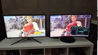 TN panel 144Hz gaming monitor(left) VS Samsung CFG70 gaming monitor (Quantum dot, right)(4)