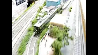 【Nゲージ鉄道模型自宅レイアウト走行動画】モデモ　江ノ電305形+20形自宅レイアウト試運転動画