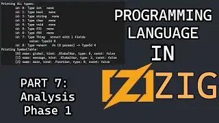 Создадим язык программирования на Zig &mdash; Часть 7 &mdash; Семантический анализ, Фаза 1