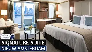 HAL Nieuw Amsterdam | Signature Suite Walkthrough Tour & Review 4K | Holland America Cruise Line