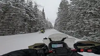 Snowmobiling Gaylord Michigan with prime conditions! So beautiful