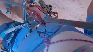 Top Rope Solo Practice, Rock Climbing, Calico Basin, Red Rock Canyon, Nevada