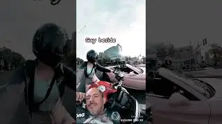 Biker Girl 👧 💕 Meet Ferrary Driver 🤯 #bikergirl #biker #motovlog #funny #ferrari #motorcycle #moto