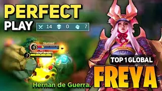 PERFECT PLAY! Freya Best Build 2023 [ Freya Top 1 Global Gameplay ] Hernan de Guerra. - MLBB