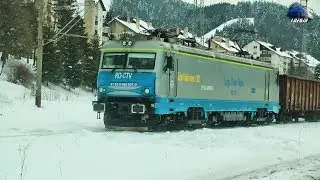 LEMA 480 007-0 & Marfar CTV Freight Train in in Zapada/Snow in Gara Predeal Station