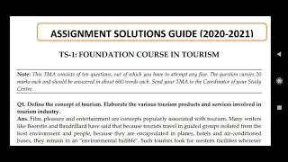 TS 1 Ignou Solved Assignment
