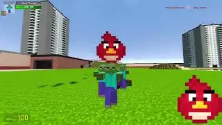 Angry birds Minecraft addon in Garry's mod review 