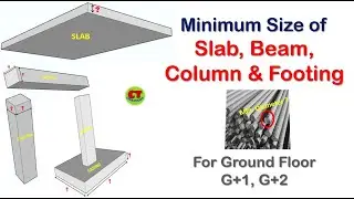 Minimum Size of Slab, Beam, Column and Footing || Civil Engineering