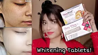 FULL BODY whitening tablets Review and live results | glutathione | gluta white