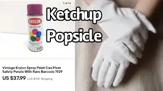 What Sold on eBay A Vintage Plum Safty Purple Spray Paint Can with RARE barcode