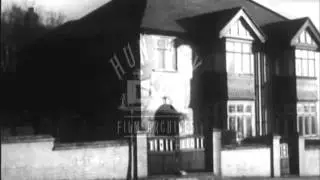 House building in 1945, U.K.  Archive film 92556