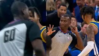 D&rsquo;Angelo Russell runs up on the Ref gets ejected | Warriors vs OKC Thunder