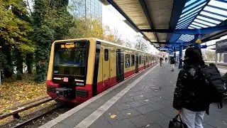 Поездка на городской железной дороге S46 Берлина - от Трептов-парка до Темпельхофа | Германия | 1...