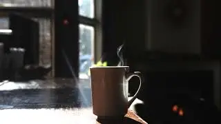 Cup Of Coffee Hot Steaming video background