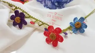 1388 Günaydın ❤ 3 Boyutlu Tomurcuklu Güller Tığ Oyası Yapımı