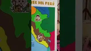 Mapa de las regiones del Per&uacute; #manualidadestyb #cute #manualidades #peru #cute #diy #mapa #arte