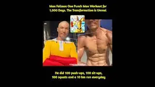 Man Follows One Punch Man Workout for 1,000 Days. The Transformation is UnrealHe did 100 push-ups,