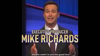 Recap of Guest Host Mike Richards in Jeopardy Promo