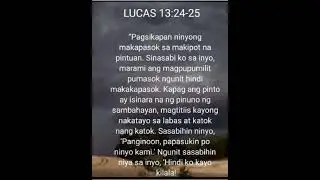Bible Verse - Day 6 - LUCAS 13: 24-25