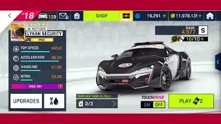 Asphalt 9, Knockdown 18 Cars with Police Car W Motors Lykan Hypersport Must Watch👍