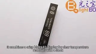Custom Blue 7 Segment LED Display Touch Button for Temperature Control