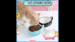 Renna's Ceramic Cat Bowl Cute Dog Bowl For Cat Bowl For Dog Pet Bowl Cat Food Bowl Cat Accessories