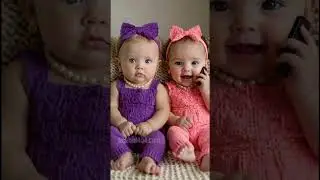 Twin Baby Cuties 😍 | Happiness in Double Dose ✨ #baby #cute #babygril #twins