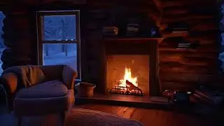 Tranquil Fire Sounds and Mellow Music for a Serene Evening