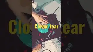 Clover tear scratch pattern #scratching #shorts (advanced scratching)