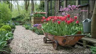 Farmhouse Backyard Garden Ideas Using Recycled Materials