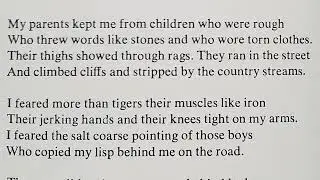PG082P03 &ldquo;My Parents Kept Me . . .&rdquo; by Stephen Spender