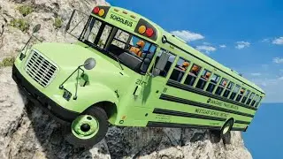 School Bus vs Dangerous Cliff Road 😱 |  BeamNG.drive#176 