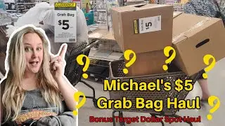 You Won't Believe it!!!!   Michael's Grab Bag Haul plus bonus Target Dollar Spot Haul