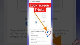 How to Stop Quick Settings Access on Lock Screen | Android #tricks #shorts #mobile #trend