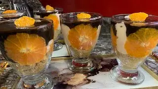 تحلية اكثر من رائعة 👌🤤ومذاق ولا اروع بالشكلاطة 🍫🍫 والبرتقال 🍊🍊