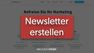 Newsletter erstellen und versenden mit GetResponse - Tutorial