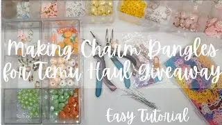 Craft With Me: Making 5 Charm Dangles with Spring Temu Haul [Easy Tutorial]