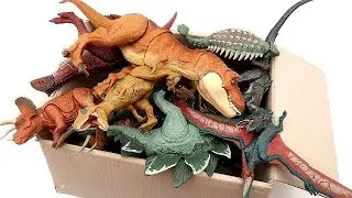 GIANT DINOSAUR TOYS IN A BOX! Jurassic Park Dinosaurs Names For Kids! Simple And Funny