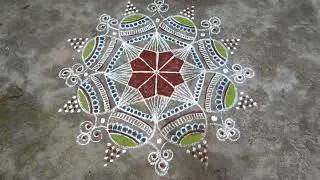 # Friday colour rangoli kolam design #