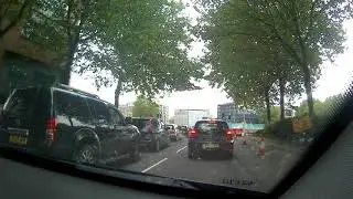 Dash Cam Driving From M4 Motorway To South Bristol