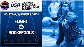 Flight vs Rockefools / No-Sting Open Quarters / 2025 USA Dodgeball Premier Tour Boston