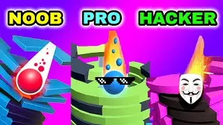 Drop Stack Ball - NOOB vs PRO vs HACKER