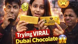 Trying viral dubai khunafa chocolate 🤯 | Aayat sarief ❤️