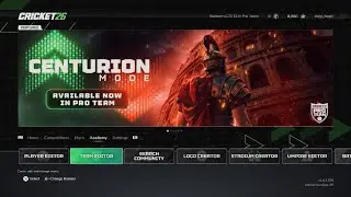 Cricket 26 - Create Custom Team